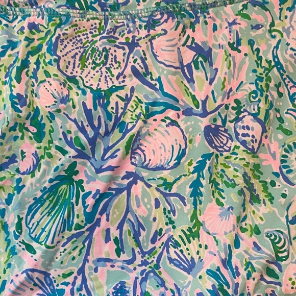 Lilly Pulitzer Kids Tropical Print Shorts - Blue and Pink - Picture 3 of 8